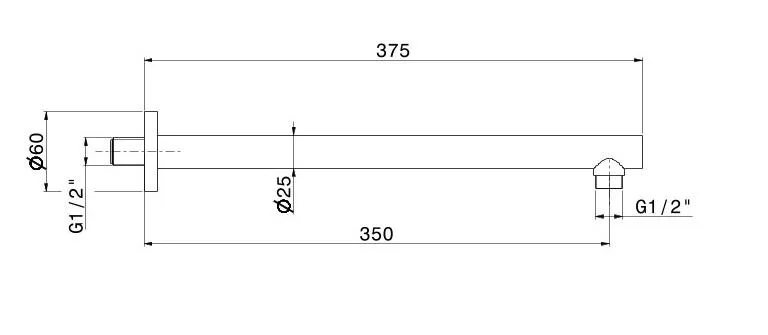Настенный кронштейн для душа ETERNA, брашированная медь