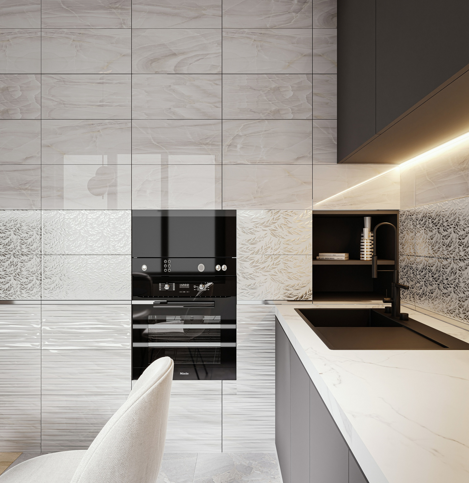 Керамическая плитка Axima Палермо светлая рельеф 25x50