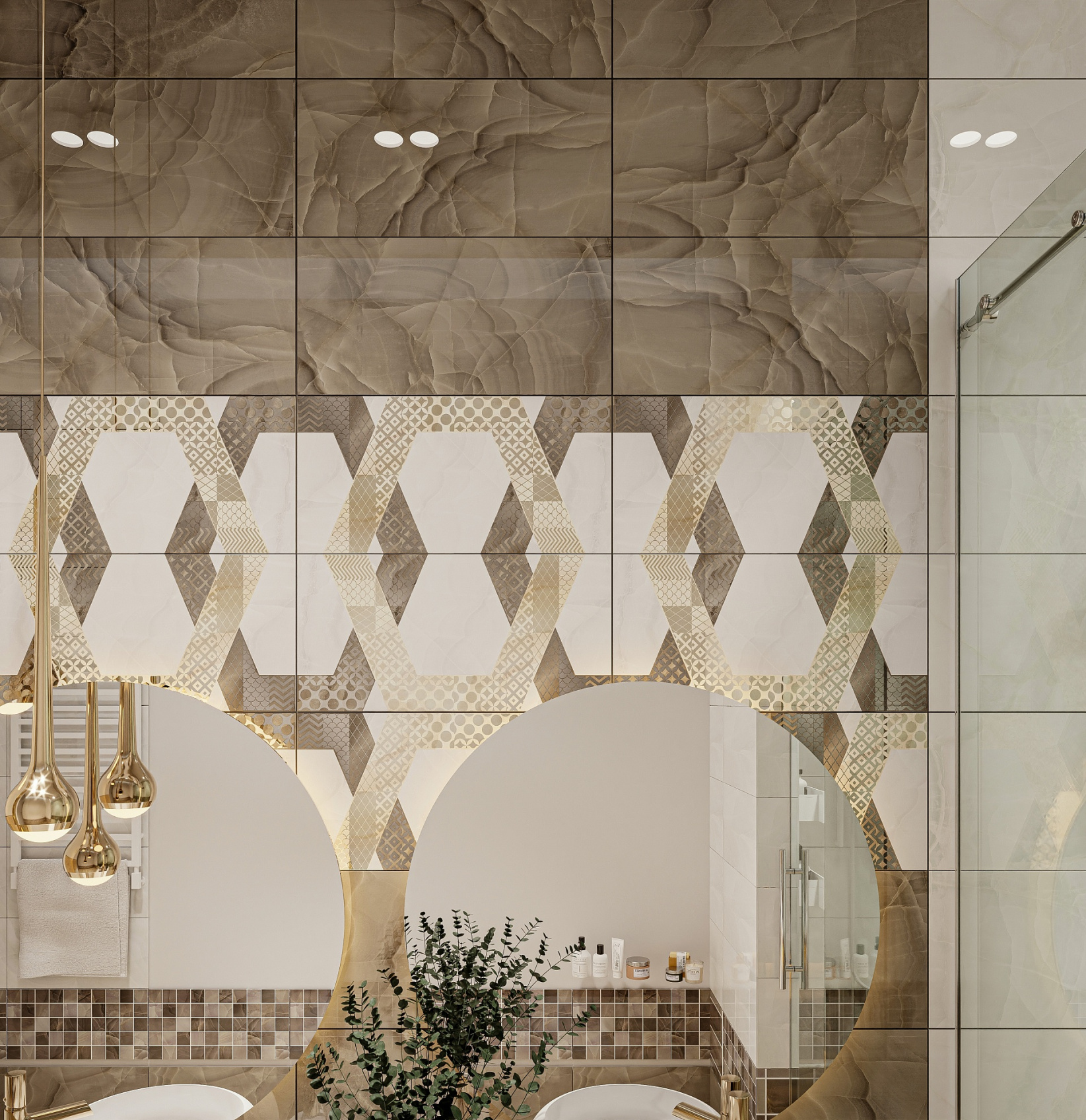 Керамическая плитка  Axima Палермо темная 25x50