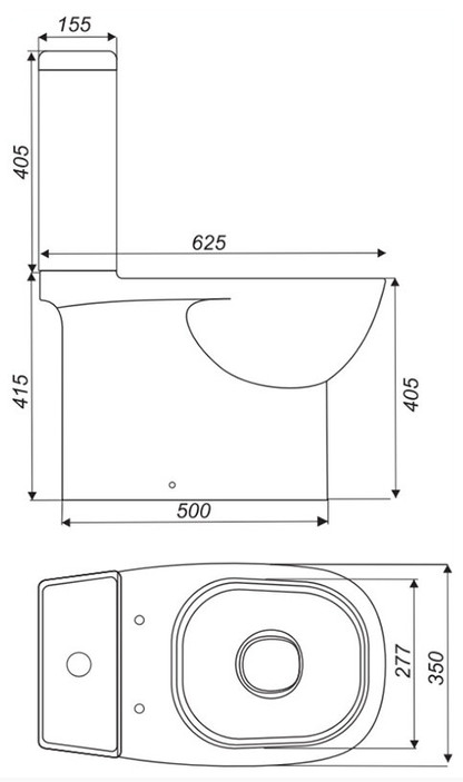 QUADRO SLIM Унитаз-компакт Белый S1 (WC.CC/Quadro/2-SlimDM/WHT.G/S1) в Уфе — купить с доставкой | Nova