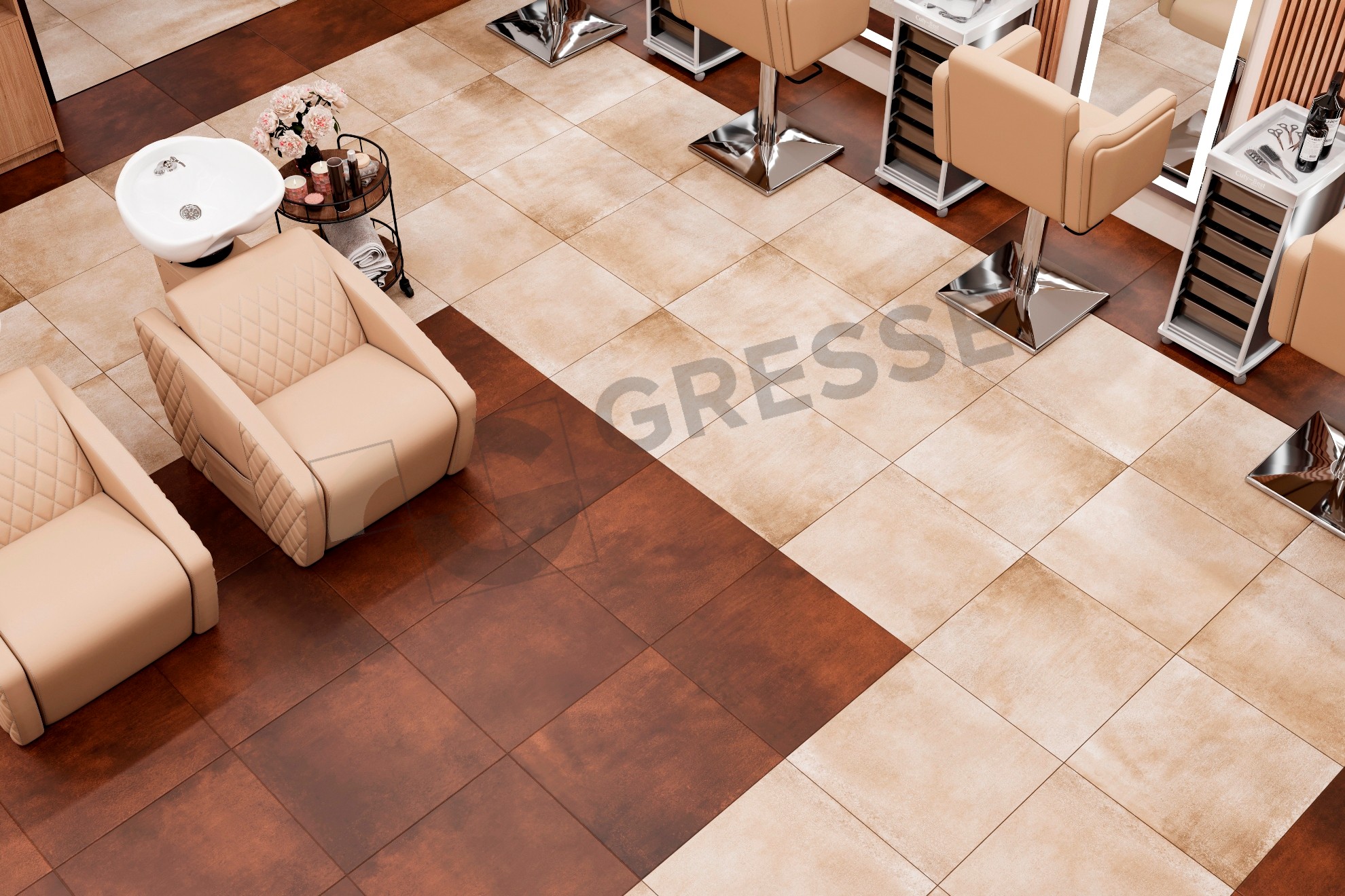 Керамический гранит Gresse GRS06-24 Matera-Oxide коричневый бетон 1200x600x10