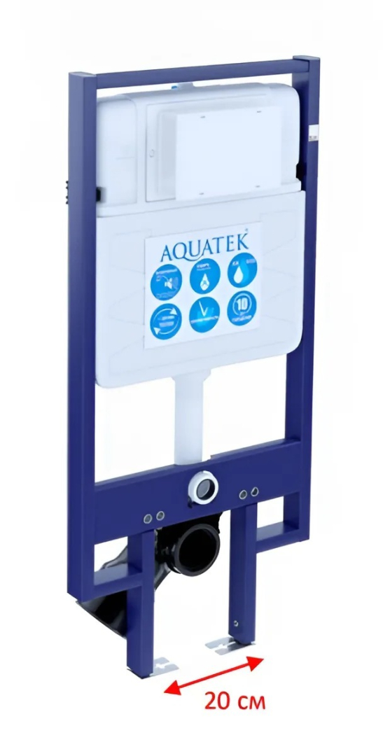 Aquatek Монтаж рама для подв унитаза1130*500*100+звукоизоляционная прокладка в Уфе — купить с доставкой | Nova