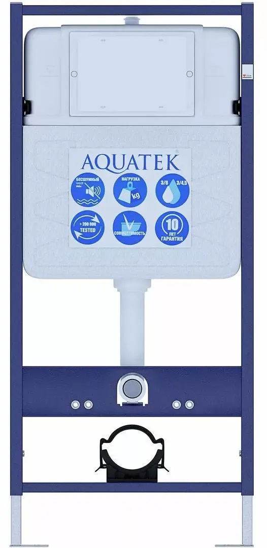 SET AQUATEK ВЕГА (рама AQUATEK Standard INS-0000012(без клавиши и крепежа)+унитаз ВЕГА AQ1905-00 с тонким сиденьем soft-close в Уфе — купить с доставкой | Nova