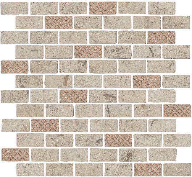 Керамогранитная мозаика Kerama Marazzi Про Лаймстоун Антика MBD015 3 бежевый матовый  32х30