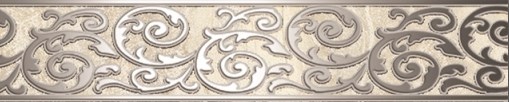Керамический бордюр Axima Элегия В2 платина 6x30