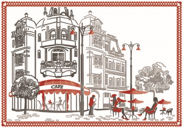 Керамический декор Axima Гардения D1 28x40