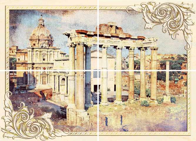 Керамическое панно Axima Империал D 56x80 из 4 плиток 28x40