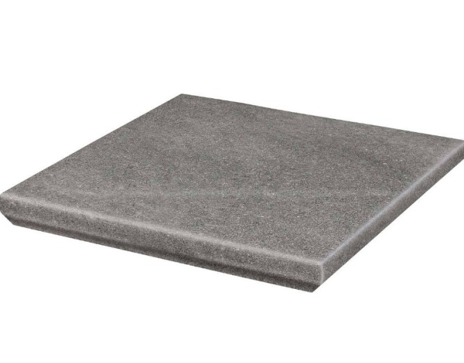 Ступень Mattone Sabbia Grafit угловая с капиносом структурная