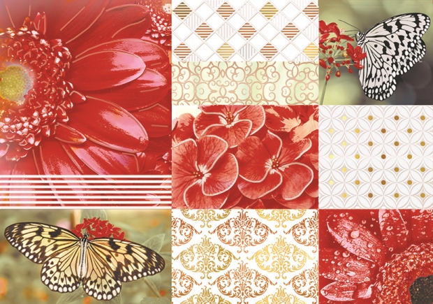 Керамический декор Axima Гардения D 28x40