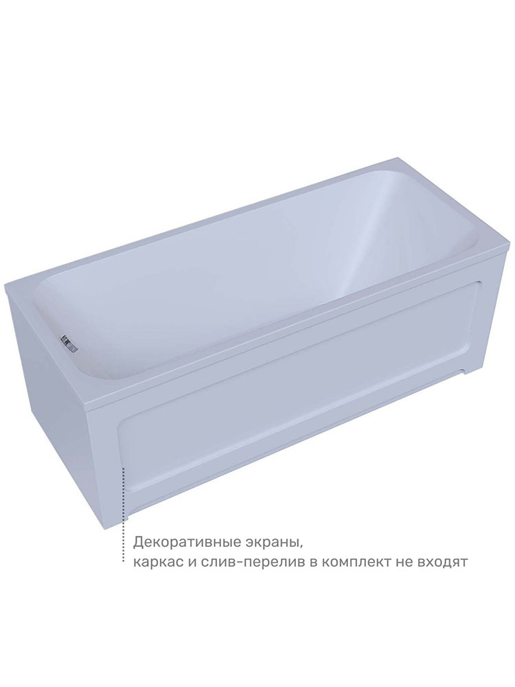 Ванна Мия прямоугольная 100*70 см (только для шпилек и ножек) ПРОДАЕМ ДО ОКОНЧАНИЯ СКЛАДСКИХ ЗАПАСОВ в Уфе — купить с доставкой | Nova