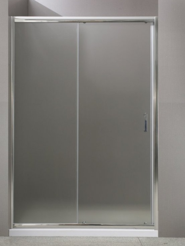 Душевая дверь в нишу UNO-BF-1 125-P-Cr рифленое стекло