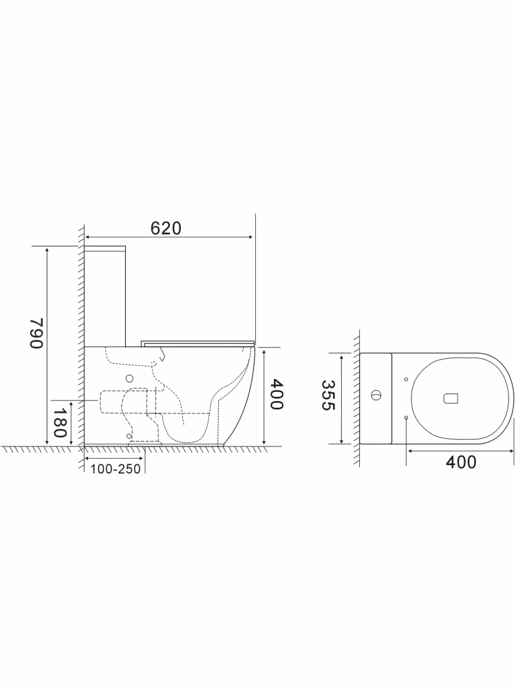 Унитаз напольный, безободковый, система смыва торнадо, Aquatek Optima Plus 620x355x790 в Уфе — купить с доставкой | Nova
