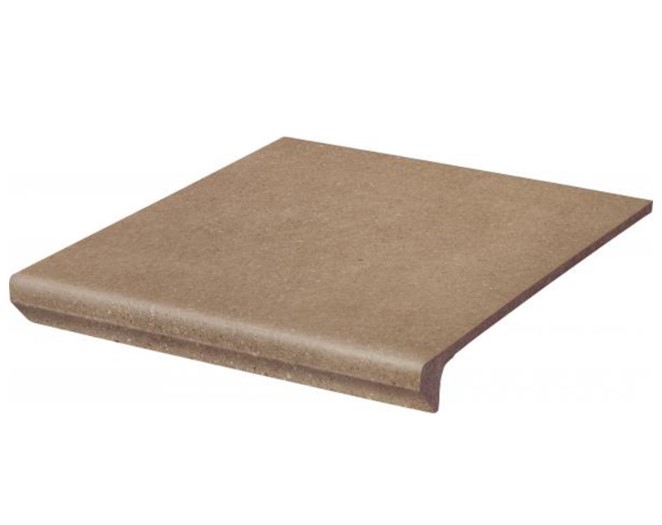 Ступень Mattone Sabbia Brown простая с капиносом структурная