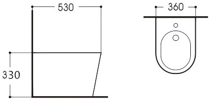 ВЕГА Биде подвесное 530*360*330 в Уфе — купить с доставкой | Nova
