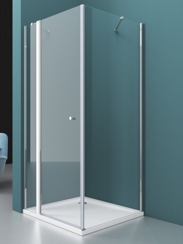 Душевой уголок ETNA-AH-12 120х90-C-Cr прозрачное стекло