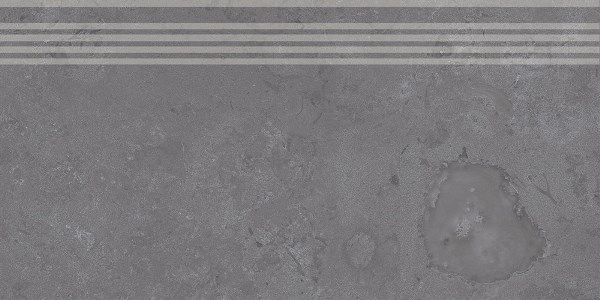 Керамическая ступень Kerama Marazzi Про Лаймстоун DD205120R\GR серый темный натуральный обрезной 30х60