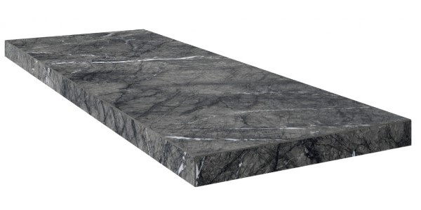 Керамическая ступень Уффици Блэк угловая левая