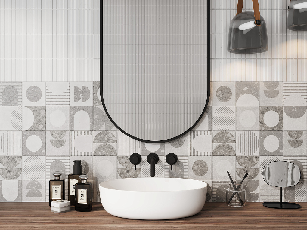 Керамическая плитка Lane grey wall 01