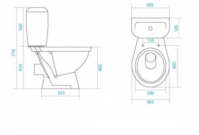 ПАЛЛАДА Унитаз-компакт (стандарт: 2-реж., дюро, метал крепеж) в Уфе — купить с доставкой | Nova