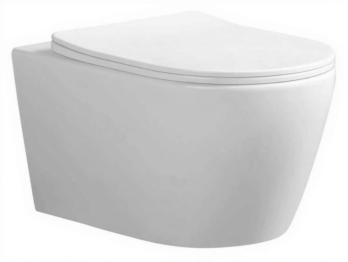 АУРА Унитаз подвесной безободковый 520*360*360, смыв торнадо, тонкое сиденье с механизмом плавного закрывания, крепеж в Уфе — купить с доставкой | Nova
