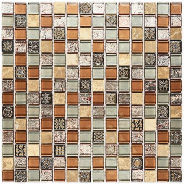 Стеклянная мозаика с камнем Fantasy