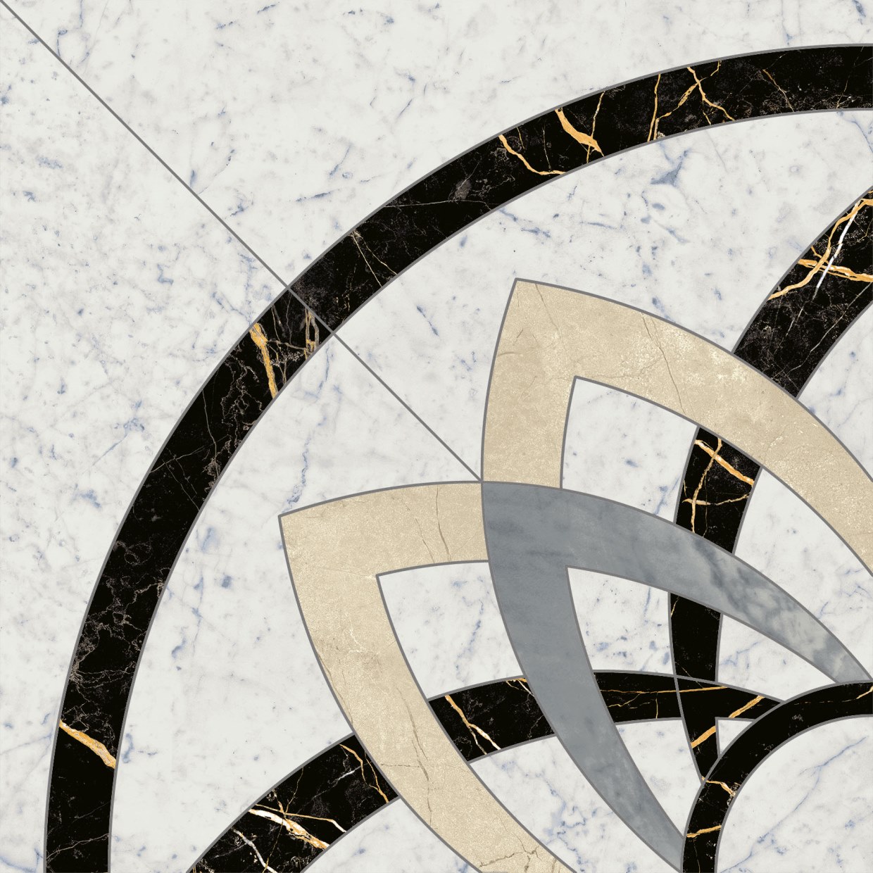 Керамический декор Italon Шарм Экстра Каррара Розон 60х60 Анголо Люкс