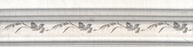 Керамический бордюр Багет Кантри Шик BLB028 белый декорированный