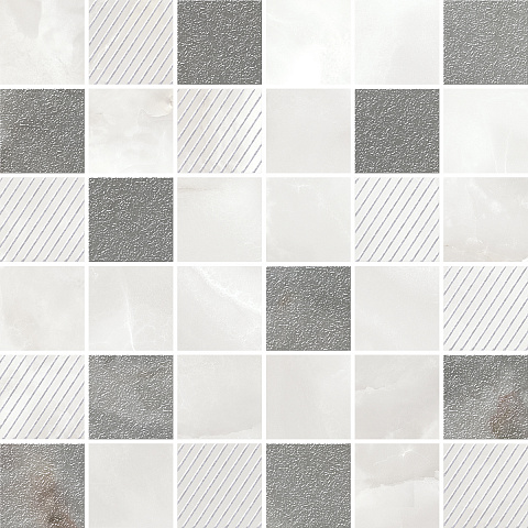Керамическая мозаика Azori Opale Grey Mosaic 30x30 30x30