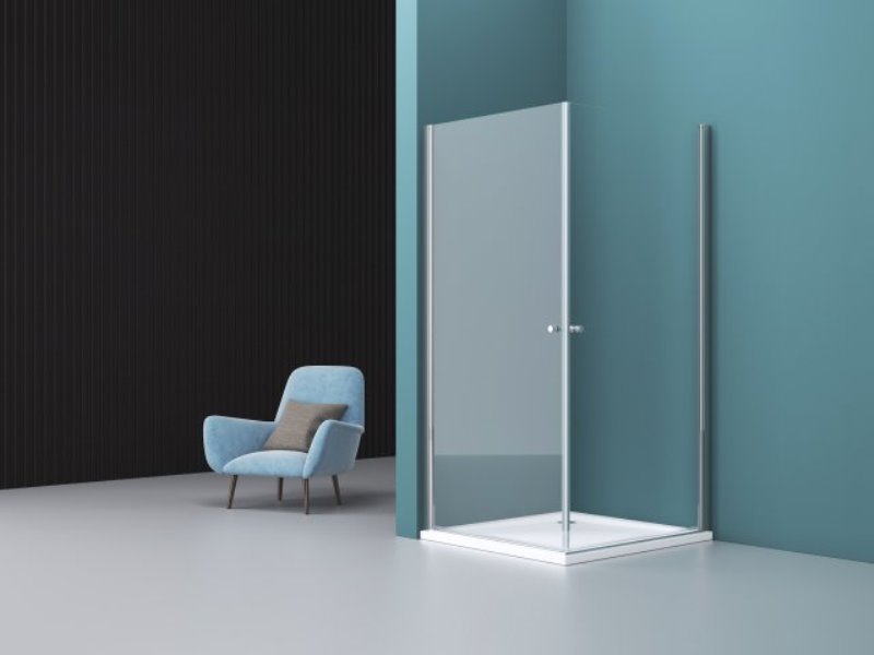 Душевой уголок ETNA-AH-2 70х90-C-Cr прозрачное стекло