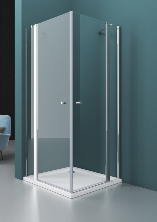 Душевой уголок ETNA-A-22 100х100-C-Cr прозрачное стекло