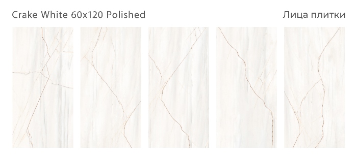Керамический гранит Crake White Polished 60x120