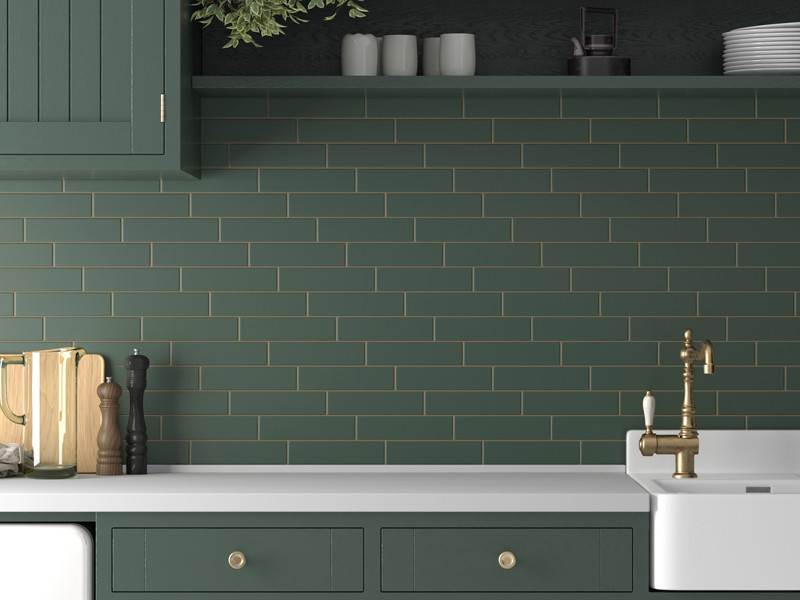 Плитка керамическая настенная 28455 COSTA NOVA Laurel Green Matt 5x20 см (108 кор./палл.) 28455 в Уфе — купить с доставкой | Nova