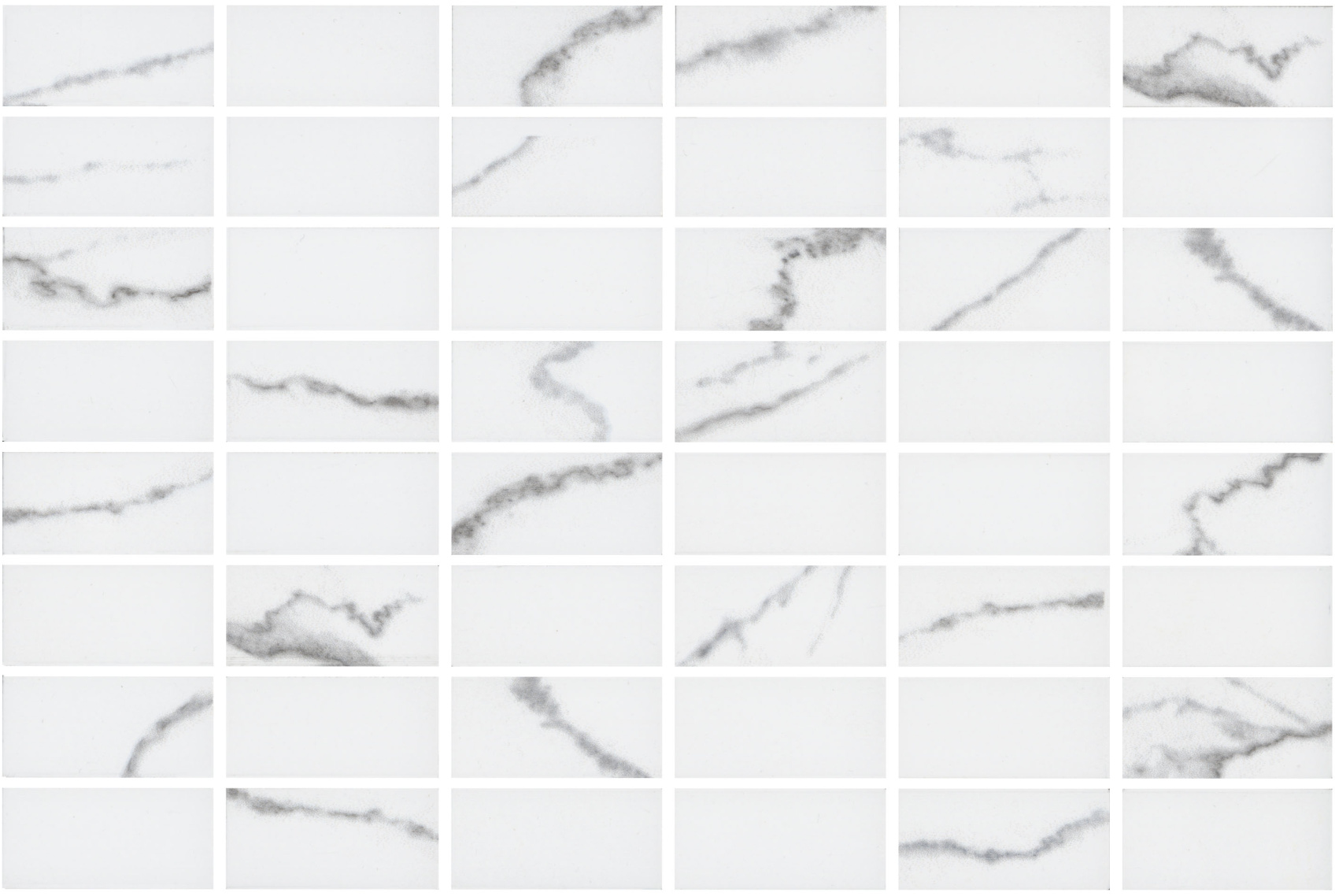 Керамическая мозаика Kerama Marazzi Мираколи белая глянцевая 20х30 из 48 частей 2,3х4,8