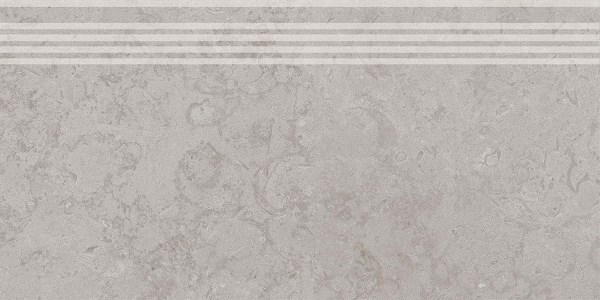 Керамическая ступень Kerama Marazzi Про Лаймстоун DD205220R\GR серый натуральный обрезной 30х60