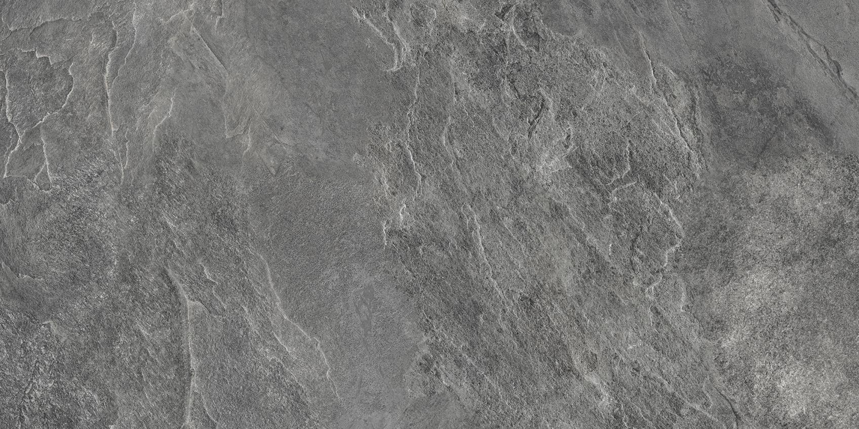 Керамический гранит Kerranova Кратер темно-серый K-2212/SR структурированный 60х120