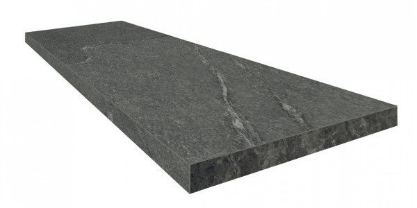 Керамическая ступень Турин Блэк угловая правая