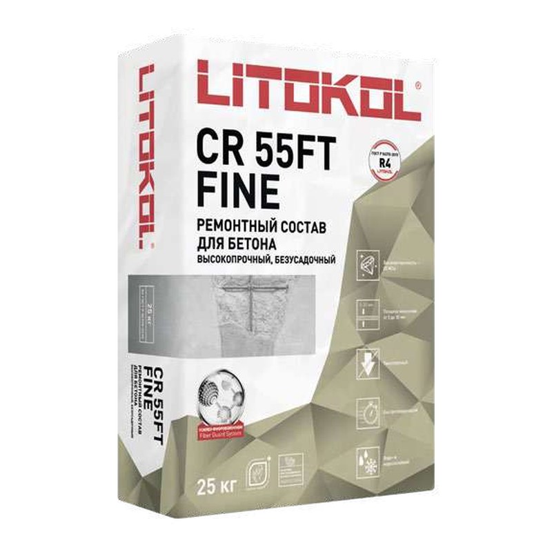 Ремонтная смесь LITOKOL CR 55FT Fine 25 кг в Уфе — купить с доставкой | Nova