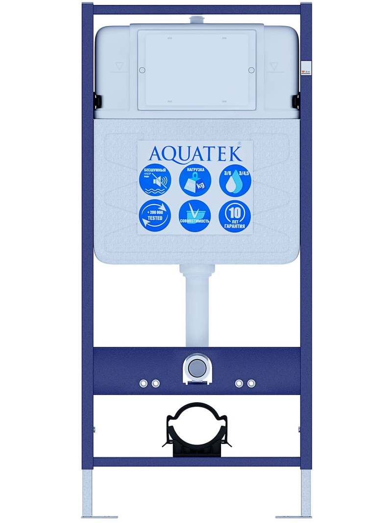 Set AQUATEK АУРА KDI38 4в1 (рама AQUATEK INS-0000012+ крепеж KKI-0000002 +кнопка KDI-0000038+унитаз AQ1805T-00) в Уфе — купить с доставкой | Nova