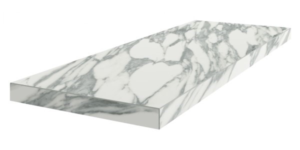 Керамическая ступень Уффици Уайт угловая правая