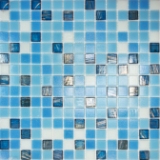 Стеклянная мозаика HK15 синий микс