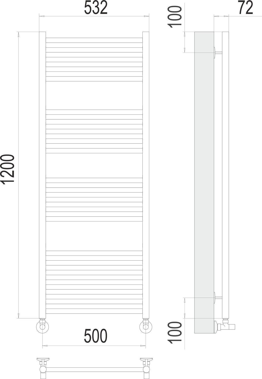 Аврора П22 500х1200 Полотенцесушитель Terminus в Уфе — купить с доставкой | Nova