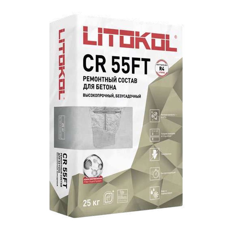 Ремонтная смесь LITOKOL CR 55FT 25 кг в Уфе — купить с доставкой | Nova