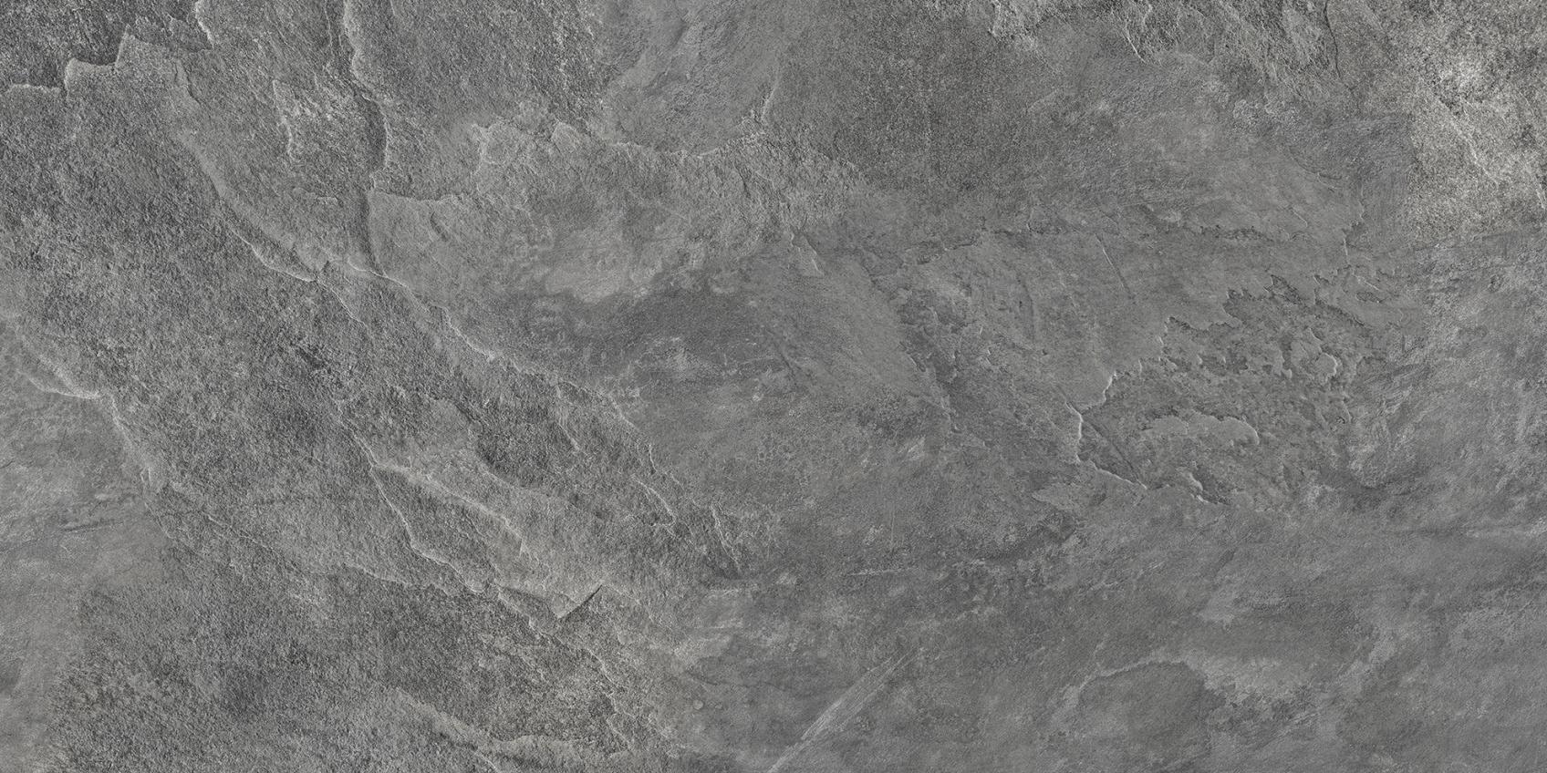 Керамический гранит Kerranova Кратер темно-серый K-2212/SR структурированный 60х120