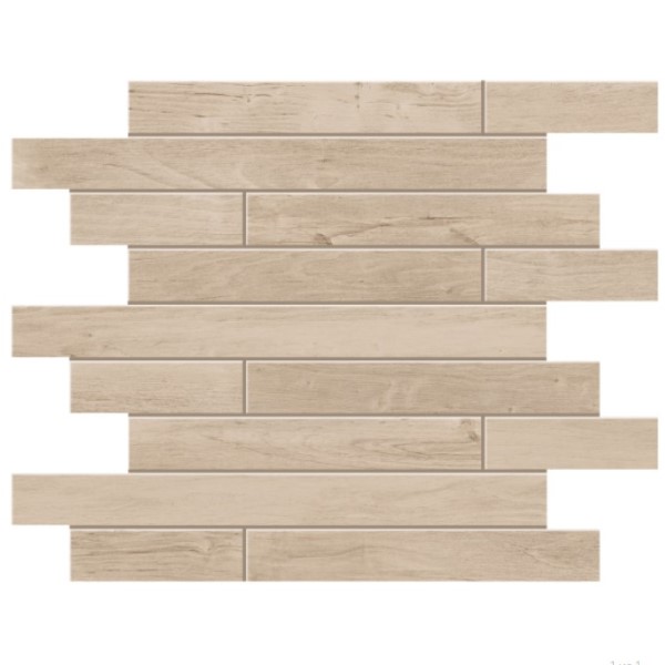 Керамическая мозаика Estima Soft Wood SF02 Creamy Muretto неполированный 30х35