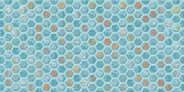 Керамический декор Axima Анкона D бирюзовый 30x60