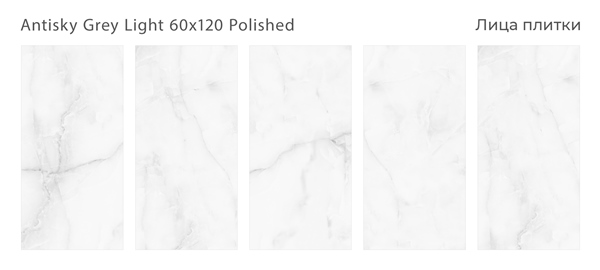 Керамический гранит Antisky Grey light Polished 60x120