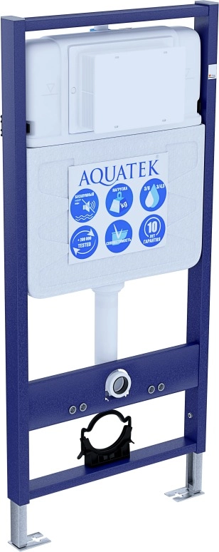 SET AQUATEK ЕВРОПА T-KKI1 (рама AQUATEK Standard INS-0000012(без клавиши)+крепеж KKI-0000001+унитаз ЕВРОПА AQ1900T-00 с тонким сиденьем soft-close в Уфе — купить с доставкой | Nova