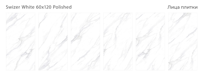 Керамический гранит Swizer White Polished 60x120