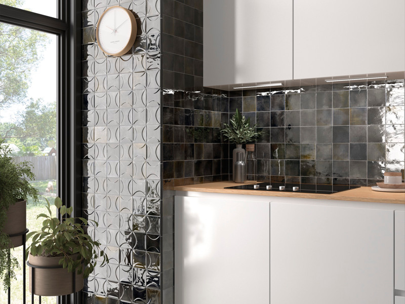 Плитка керамическая настенная 30011 HANOI Black Ash 10x10 см (98 кор./палл.) 30011 в Уфе — купить с доставкой | Nova