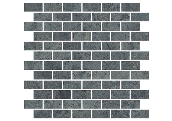 Керамический декор Эвора MM13122 мозаичный синий глянцевый обрезной 32х30